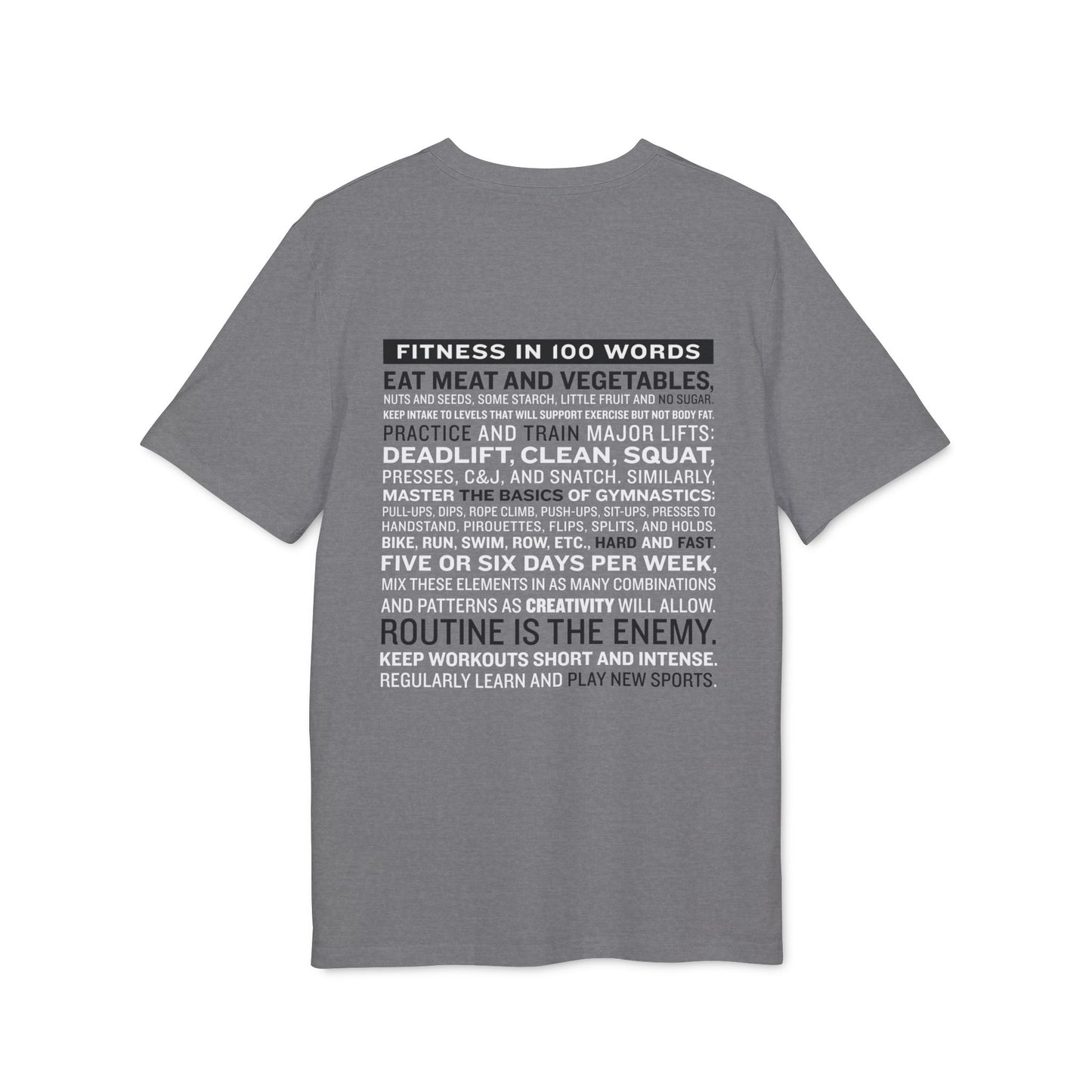 T-Shirt Unisex "HQ" 100 Words of Fitness